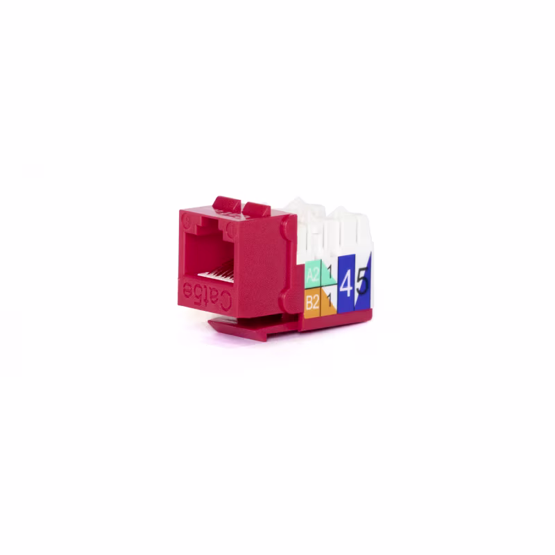 KJ5-11003 KEYSTONE JACK CAT5E RJ45 COLOR ROJO, CATCOM