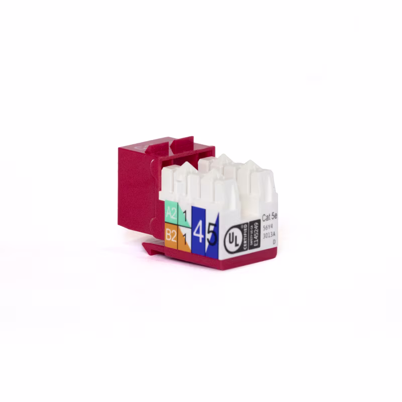 KJ5-11003 KEYSTONE JACK CAT5E RJ45 COLOR ROJO, CATCOM
