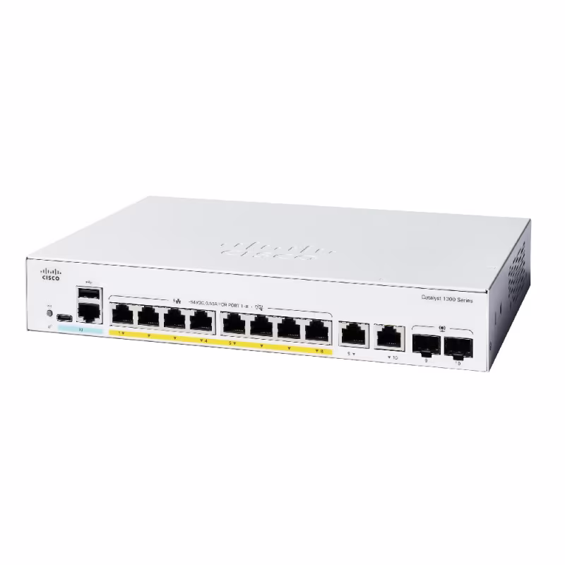 C1300-8FP-2G Catalyst 1300 8-port GE, Full PoE, 2x1G Combo