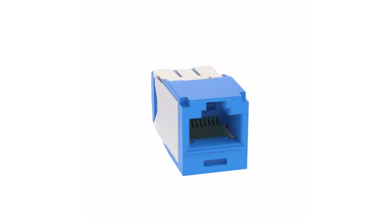 CJ6X88TGBU-24 PACK DE 24, MINI COM MODULE, CAT 6A, UTP, 8 POS 8 WIRE, UNIVERSAL, BLUE, TG STYLE