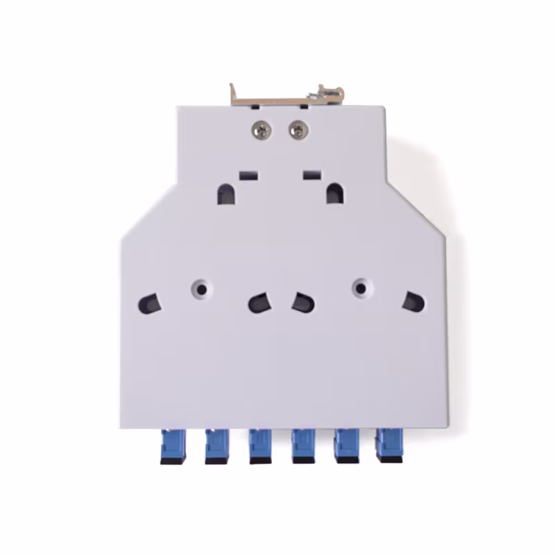 DIN-TB CAJA DE TERMINACIÓN P/FIBRA OPTICA SC/UPC MONOMODO CON 6 ADAPTADORES, CATCOM
