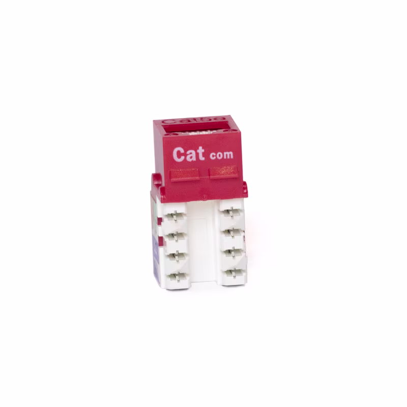 KJ5-11003 KEYSTONE JACK CAT5E RJ45 COLOR ROJO, CATCOM