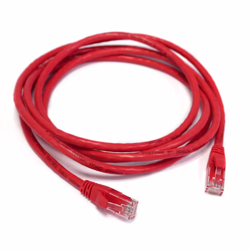 PC6-3007 PATCH CORD CAT6 7FT COLOR ROJO C/BOTA TERMOMOLDEADA, CATCOM