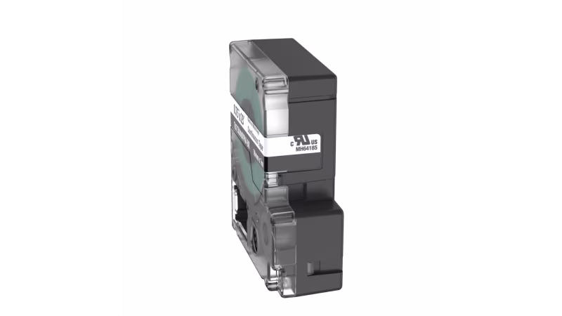 T075X000VPM-BK ETIQUETA CONTINUA VINIL  0.75"W x 23'L NEGRO S/BLANCO, PANDUIT 