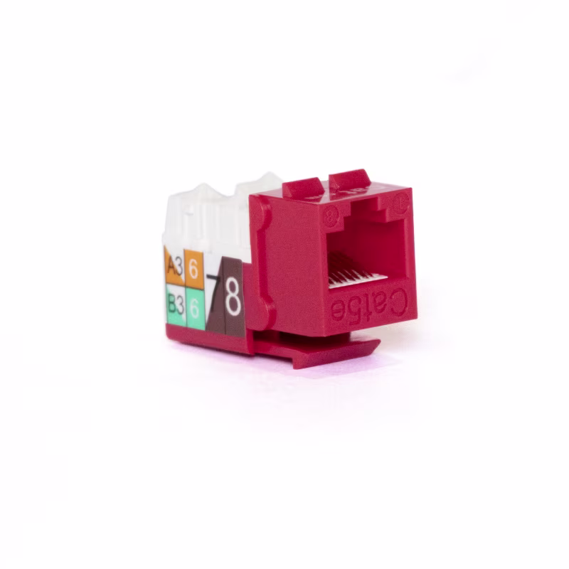 KJ5-11003 KEYSTONE JACK CAT5E RJ45 COLOR ROJO, CATCOM