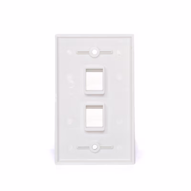 FP-0202 PLACA DE 2 PUERTOS P/KESYTONE COLOR BLANCA, CATCOM