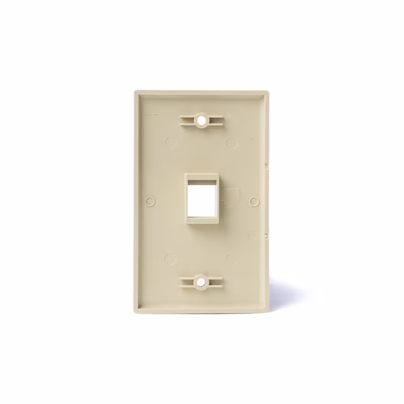 FP-0101 PLACA DE 1 PUERTO P/KEYSTONE COLOR ALMENDRA, CATCOM