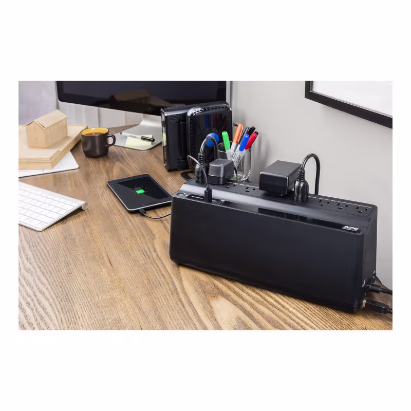 BE850M2-LM UPS DE RESPALDO 850VA/ 450W, 120V, (6) NEMA 5-15R (3) NEMA 5-15R + 2PTOS USB APC