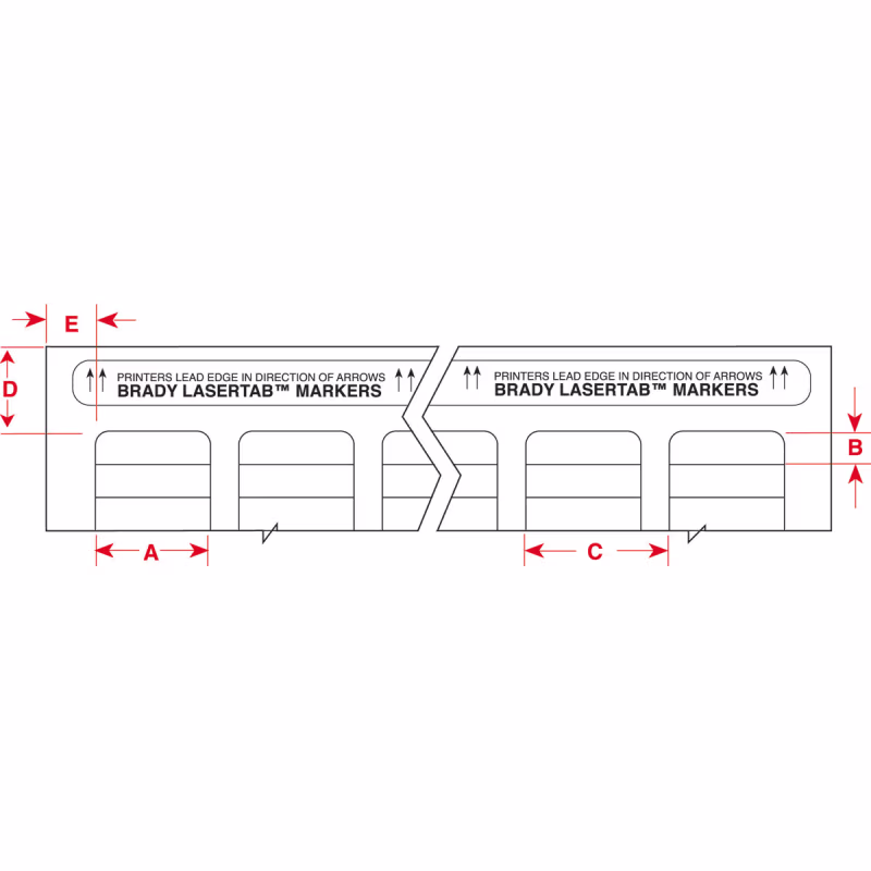 BR-LAT-8-707-10 ETIQUETA PRECORTADA POLIESTER 0.375inH x 1inW BLANCA P/ IMPRESORA LASER, BRADY
