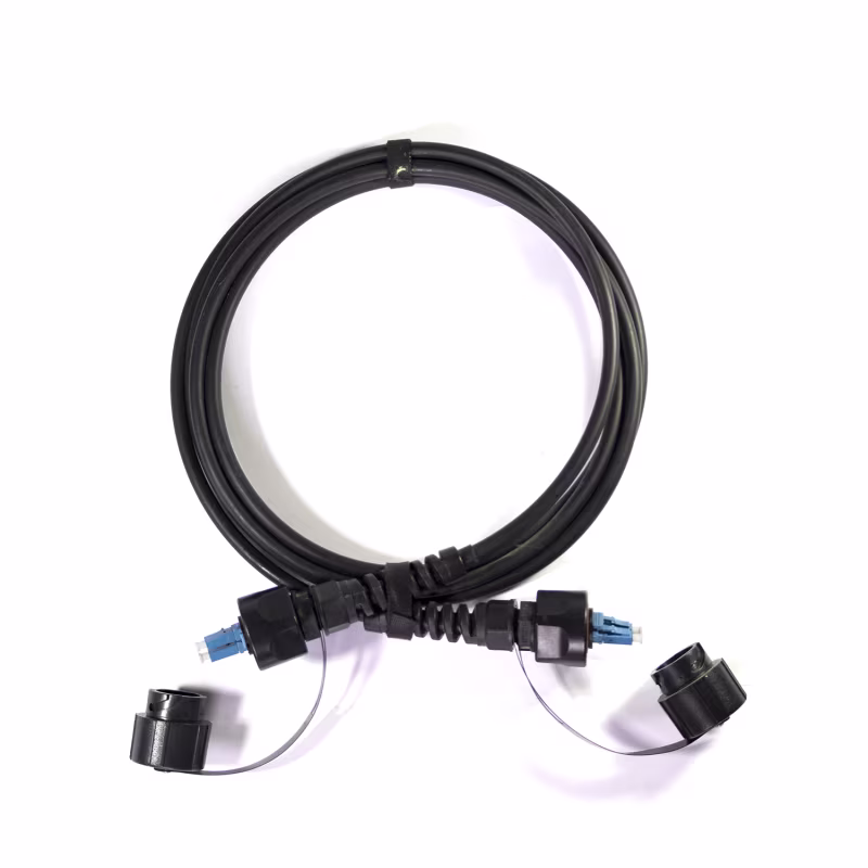 IND-LC/LC03MSM PATCH CORD INDUSTRIAL DE FIBRA OPTICA LC/UPC-LC/UPC DUPLEX MONOMODO 3MTS IP67, CATCOM