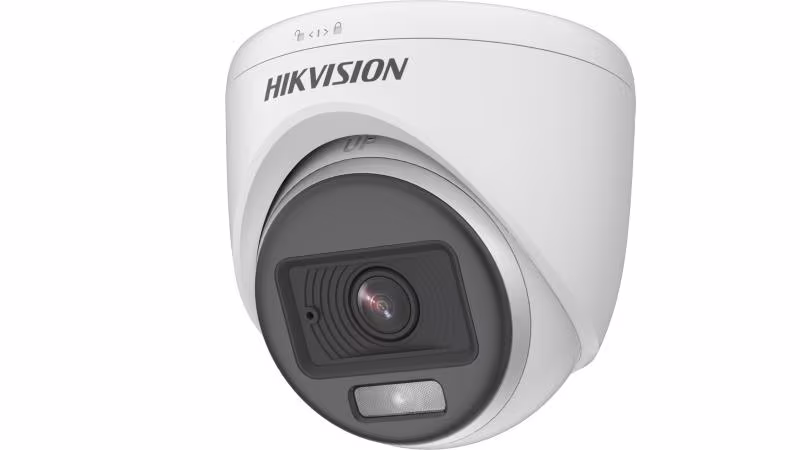 HIK-DS-2CE70KF0T-PFS CAMARA ANALOGA TORRETA 3K LENTE FIJO IR 20M CON AUDIO IP67 COLOR VU METAL