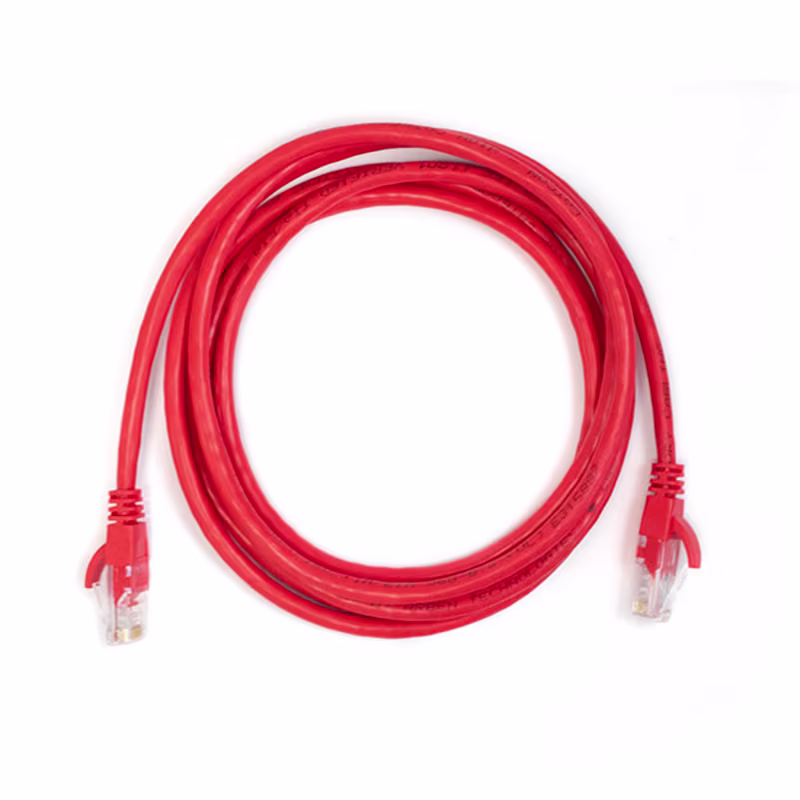 PC5-3007 PATCH CORD CAT5E 7FT COLOR ROJO C/BOTA TERMOMOLDEADA, CATCOM