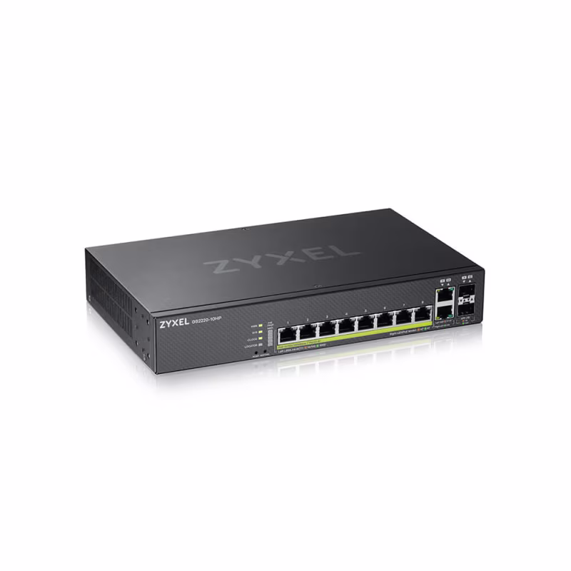 GS2220-10HP 8 Port Managed Gigabit POE+ Switch + 1YR Nebula Pro