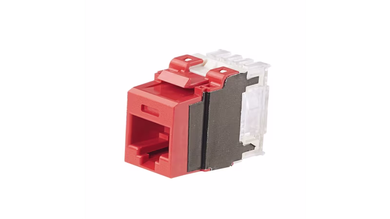 NK6X88MRD KEYSTONE JACK CAT6A COLOR ROJO  LÍNEA NETKEY DE PANDUIT