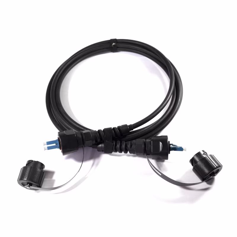 IND-LC/LC03MSM PATCH CORD INDUSTRIAL DE FIBRA OPTICA LC/UPC-LC/UPC DUPLEX MONOMODO 3MTS IP67, CATCOM