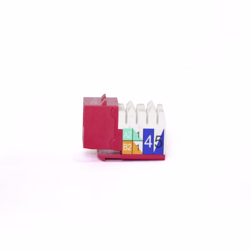 KJ5-11003 KEYSTONE JACK CAT5E RJ45 COLOR ROJO, CATCOM