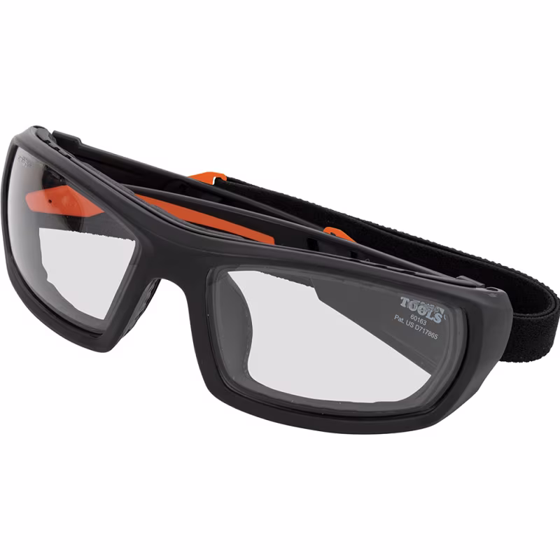 60470 Gafas de seguridad profesionales de marco completo con juntas, cristales transparentes