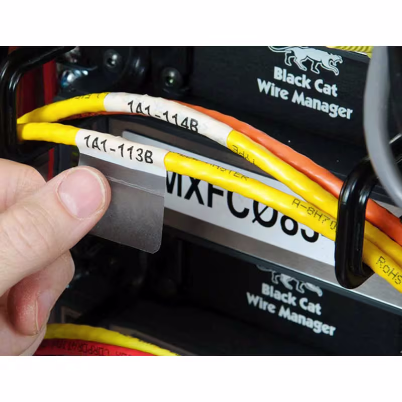 M6-18-427 ETIQUETAS ENVOLVENTES AUTOLAMINADA DE VINIL P/CABLES Y ALAMBRES - 1"X0.75"