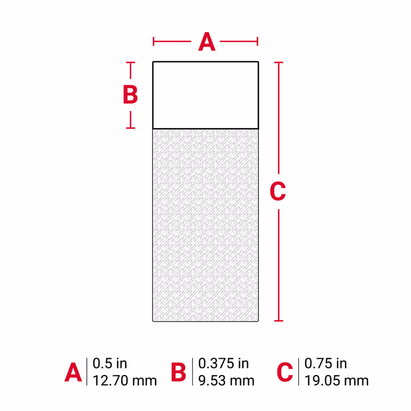 BM-11-427 Paquete de etiquetas envolventes autolaminables de vinilo para cables, a granel, para impresoras M6 M7 0.75" x 0.5" de 5,000 etiquetas