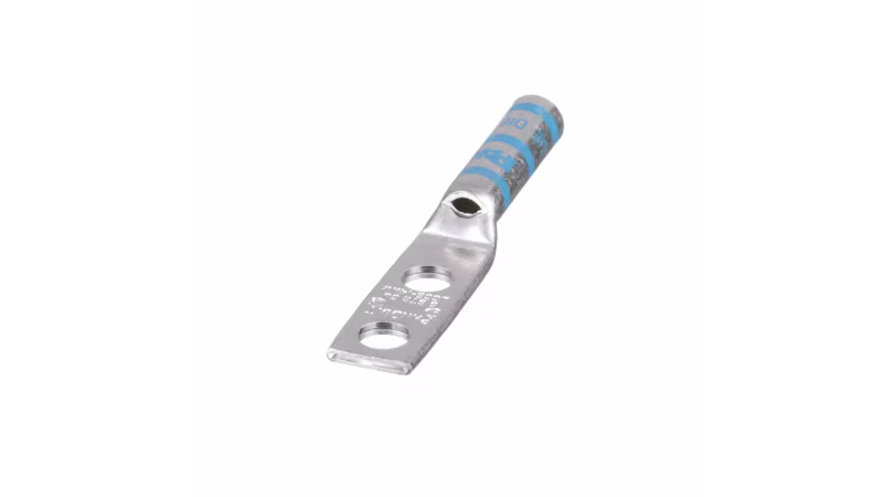 LCC6-14AW-L MORDAZA P/TIE 2 HOLE, #6 AWG, 1/4" STUD, .63" (1