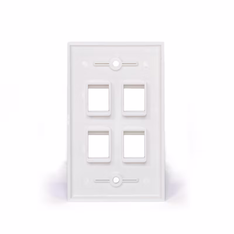 FP-0204 PLACA DE 4 PUERTOS P/KEYSTONE COLOR BLANCA, CATCOM