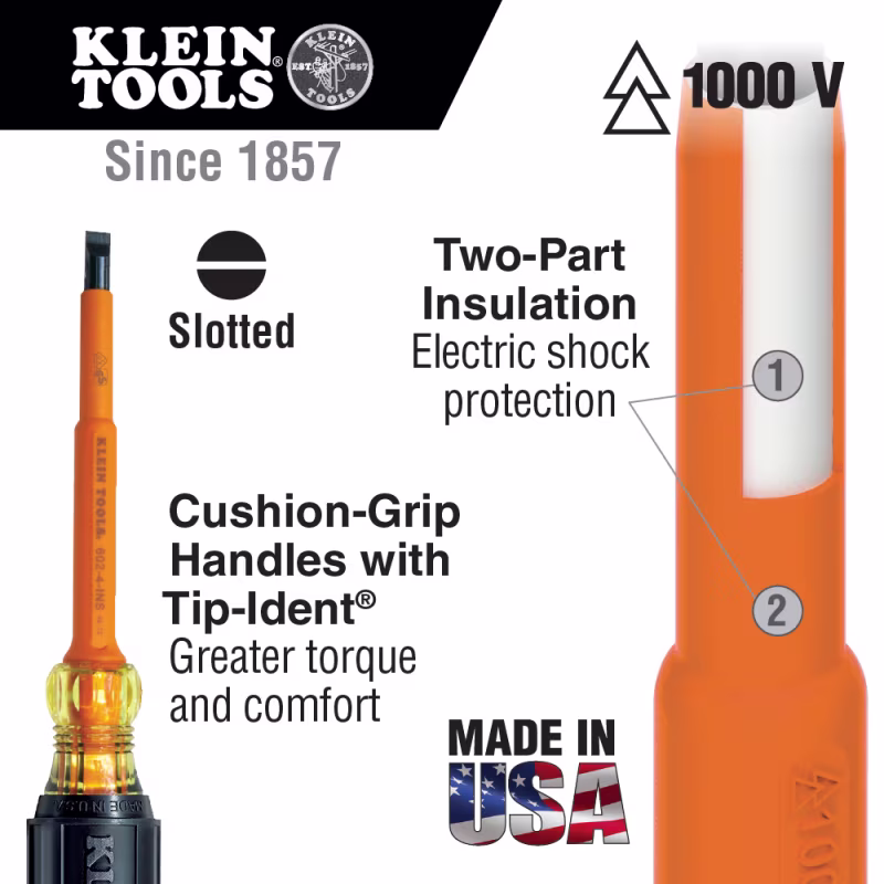 Klein 33528 Set Desarmadores Aislados 1000V, Phillips/Ranura