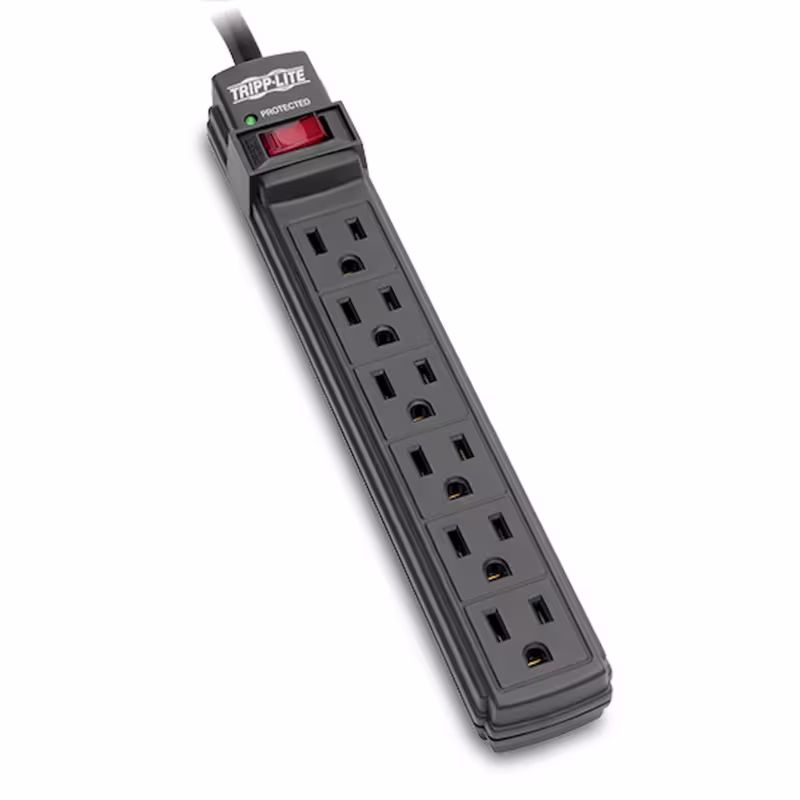 TLPP6B Regleta multitomas con supresor de picos, 6 salidas Nema 5-15R, cable de 1.83M
