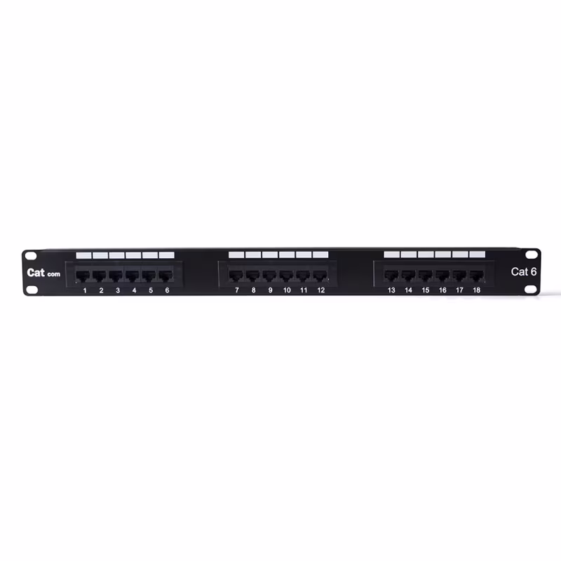 CATCOM Patch Panel Cat6 18P 110 Block, ANSI/TIA-568.2-D, 250MHz