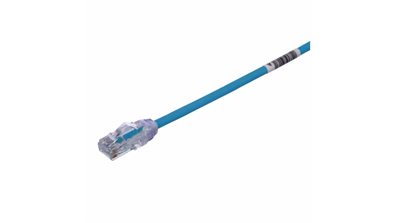 UTP28X5BU PATCH CORD CAT. 6A ULTRADELGADO 28AWG, AZUL 5 PIES