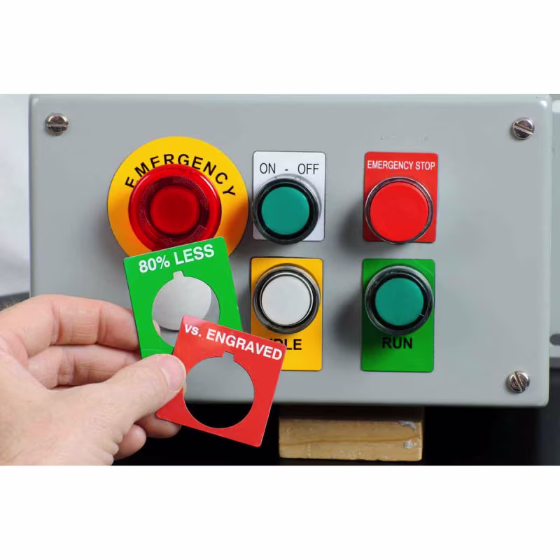 BR-M7-168-593-GN ETIQUETA DE PANEL ELEVADO PARA IMPRESORA (BOTONERA) M7 - 1.9" x 1.2" VERDE