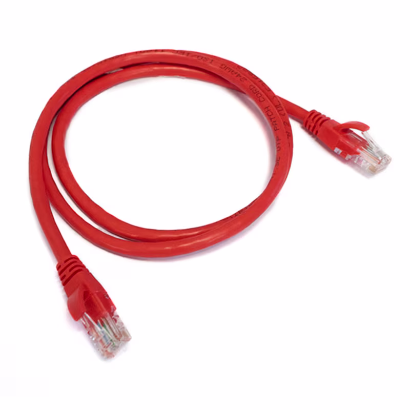 PC5-3003 PATCH CORD CAT5E 3FT COLOR ROJO C/BOTA TERMOMOLDEADA, CATCOM