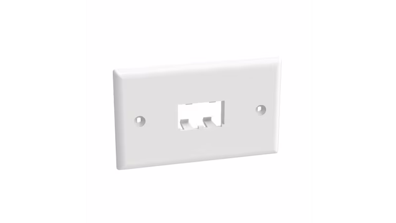 CFPH2WH PLACA FRONTAL 1 SALIDA P/ 2 MÓDULOS COLOR BLANCA 