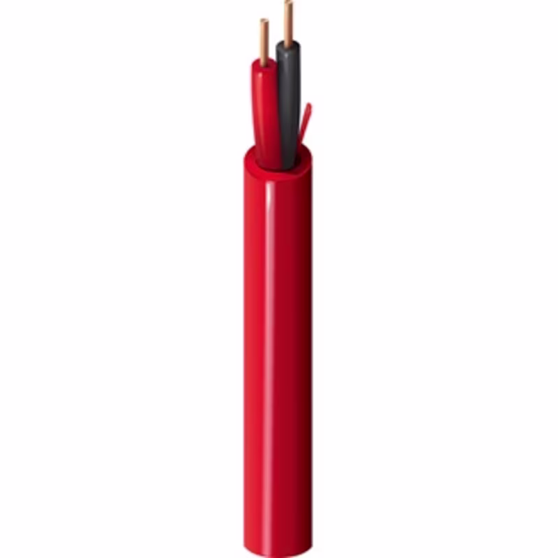5320UL-0021000 CABLE P/ALARMAS DE INCENDIO 2 HILOS SÓLID/18AWG S/BLINDAJE RISER ROJO C/RIPCORD BELDEN