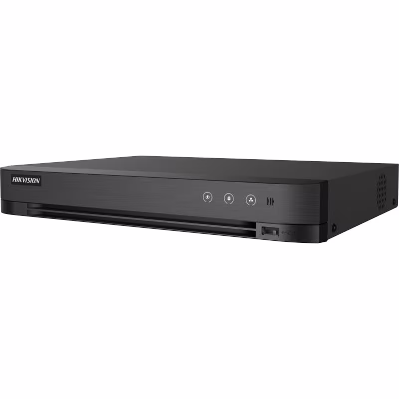 HIK-iDS-7208HQHI-M1S  DVR 8 CANALES + 4 IP 1 SATA 4MP CON AUDIO H.265+ AcuSense