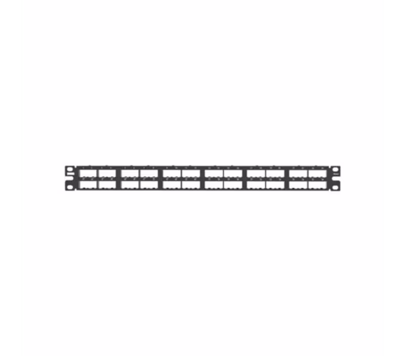 CP48HDBL PANEL MODULAR 48 PUERTOS NEGRO C/BLINDAJE