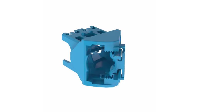 CJLRCAPBU-X  BLOQUE TG P-JACK CAT6A IZ.-DER. 45 GRADOS AZUL 