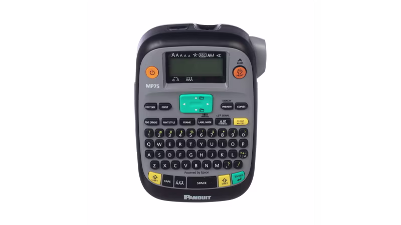 MP75 IMPRESORA PORTATIL DE ETIQUETAS POR TRANSFERENCIA TÉRMICA C/TECLADO Y PANTALLA, PANDUIT
