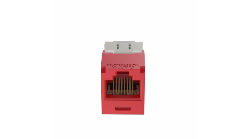 CJ688TGRD INSERTO KEYSTONE JACK ROJO CAT.6 8POS MINICOM