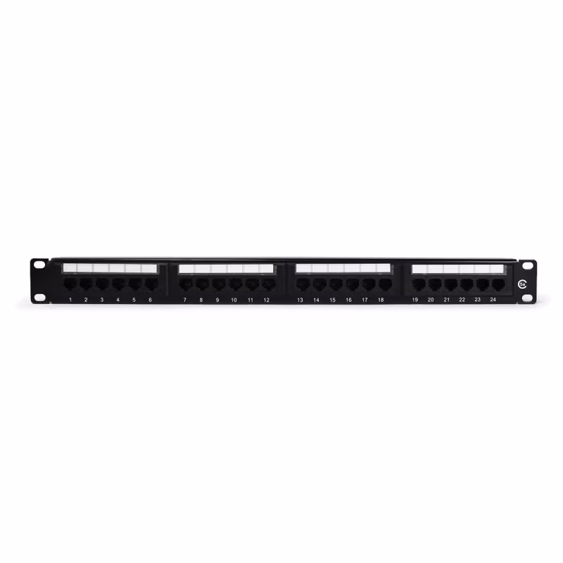 PP5024 PATCH PANEL CAT5E 24 PUERTOS, BLOCK 110 C/BARRA DE ALIVIO, CATCOM