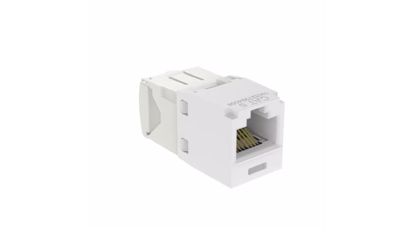 CJ688TGWH KEYSTONE JACK RJ45 8P8C, BLANCO 