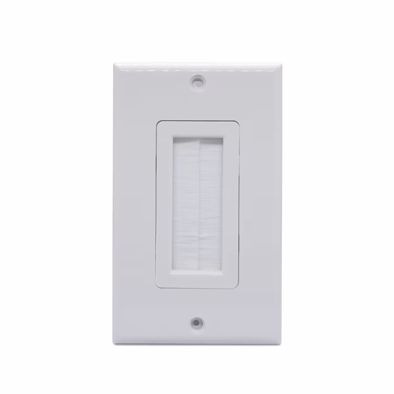 CAT-FP-PSW PLACA CON PASACABLES COLOR BLANCO- TIPO DECORA