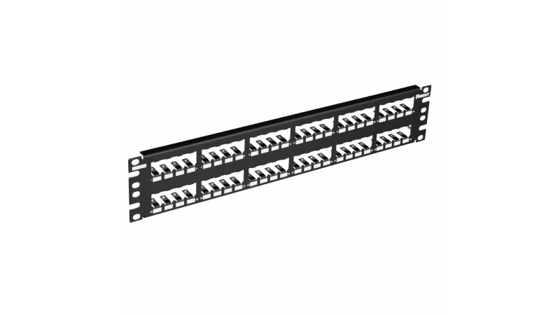 CP48BLY PATCH PANEL MODULAR 48 PTS. DESCARGADO, NEGRO