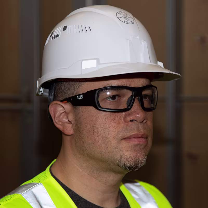 60470 Gafas de seguridad profesionales de marco completo con juntas, cristales transparentes