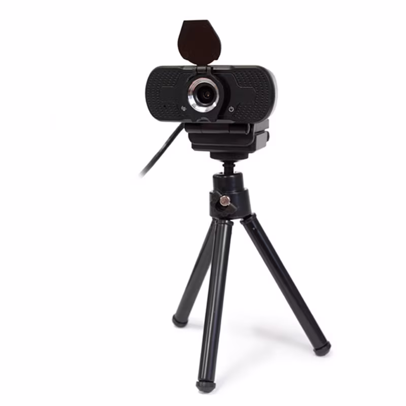 WEBCAM CAMARA WEB 2MPX - 1080HD CON TRIPODE Y TAPITA DE PRIVACIDAD, CATCOM 