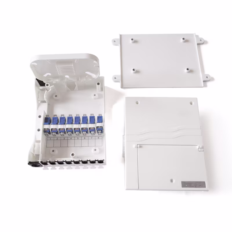 FFTH08F ODF PLASTICO CON  CAPACIDAD PARA 8 ADAPTADORES