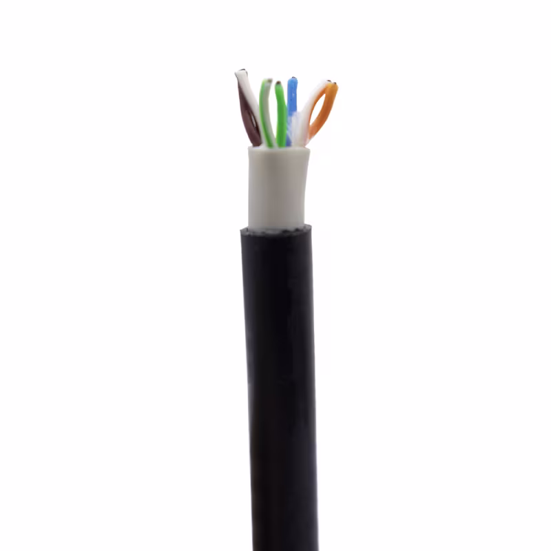 ODJUTP-5001LA CABLE UTP CAT5E 4PRS 24AWG DOBLE CHAQUETA SIN GEL PARA EXTERIOR COLOR NEGRO, CATCOM