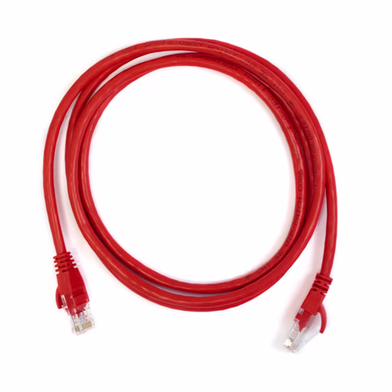PC5-3005  PATCH CORD CAT.5E 5FT COLOR ROJO C/BOTA TERMOMOLDEADA, CATCOM