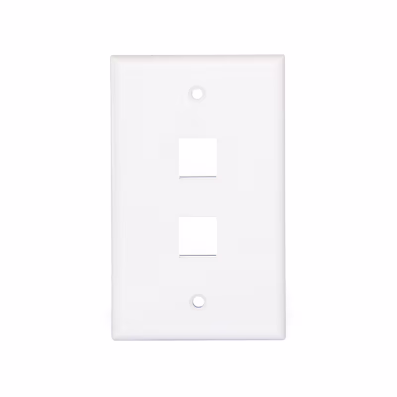 FP-0202 PLACA DE 2 PUERTOS P/KESYTONE COLOR BLANCA, CATCOM