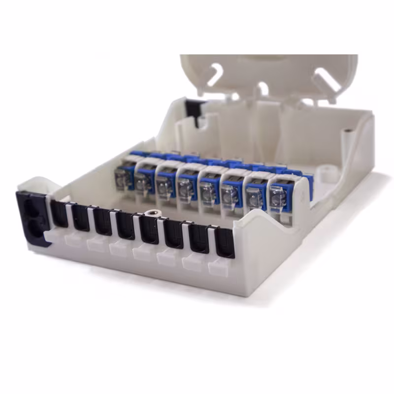 FFTH08F ODF PLASTICO CON  CAPACIDAD PARA 8 ADAPTADORES