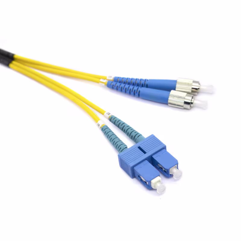 FU/SU9CR15M PATCH CORD DE FIBRA OPTICA FC/UPC-SC/UPC DUPLEX MONOMODO 15MTS, CATCOM